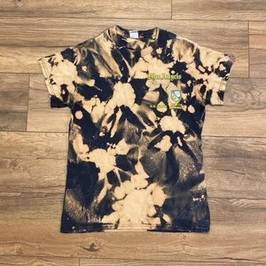 Y2K Blue Angels Bleached Dyed T Shirt Size Small